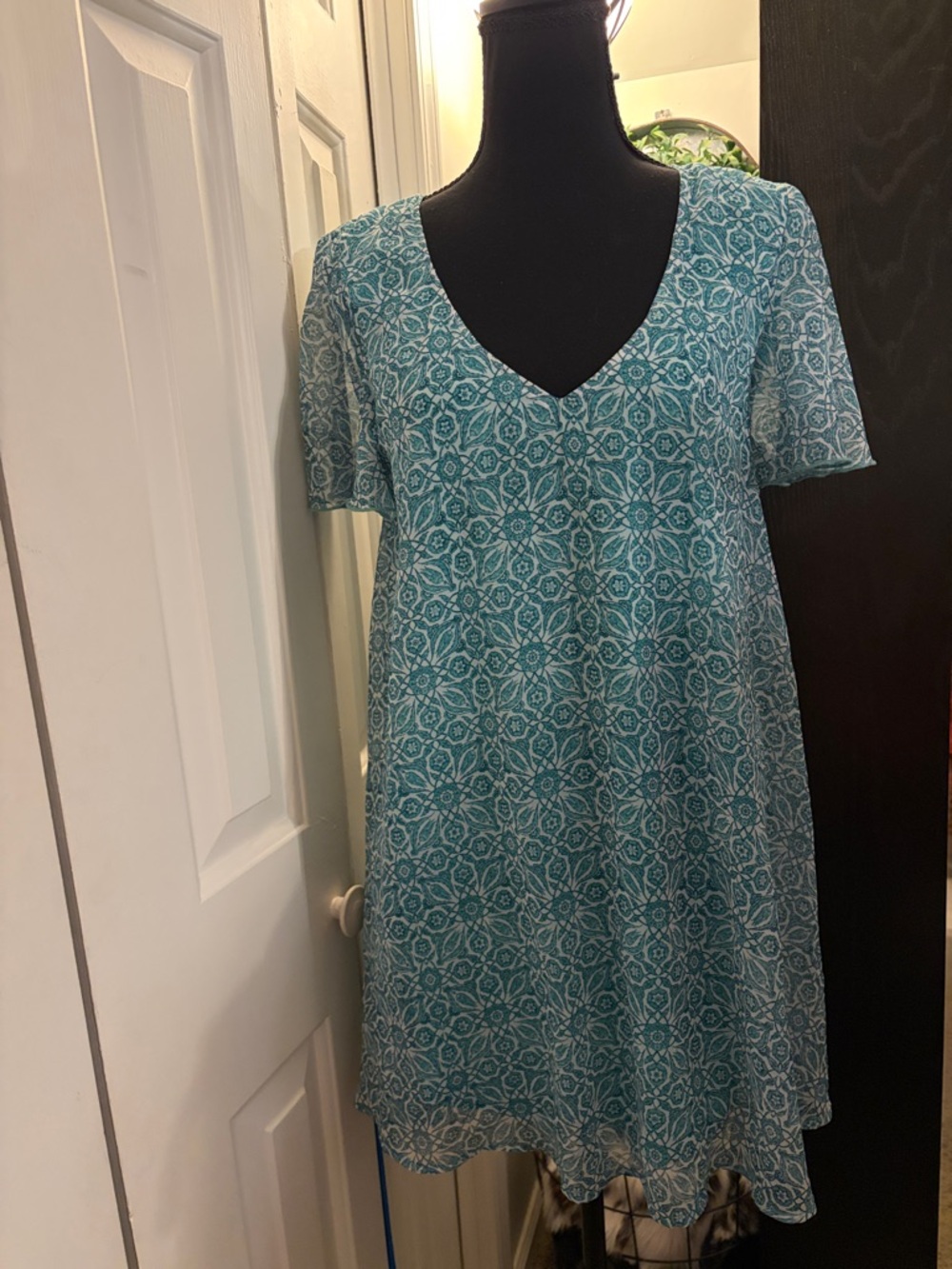 Show Me Your MuMu Mint Green Patterned Mini Dress